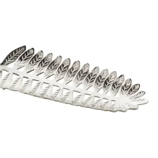 Silver Aluminum Contemporary Tray Set {4}