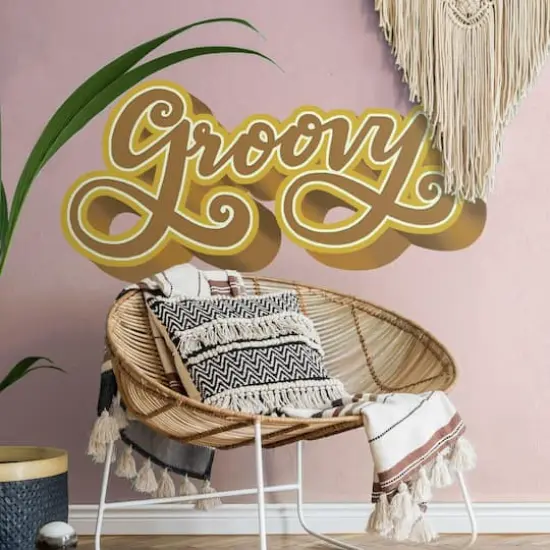 RoomMates Groovy Retro Peel & Stick Giant Wall Decal {3}