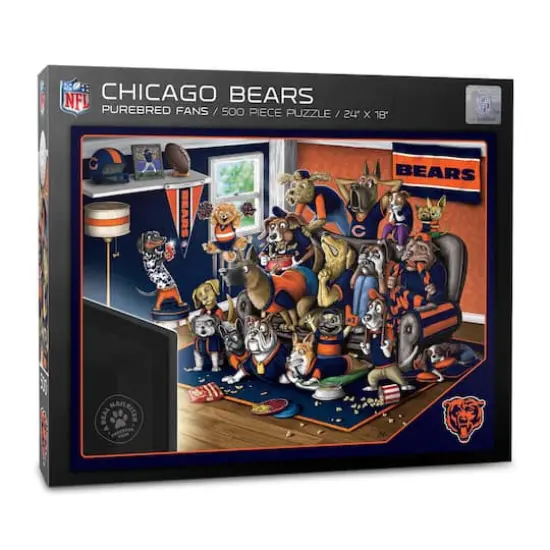 NFL Purebred Fans A Real Nailbiter 500 Piece Puzzle Chicago Bears {1}