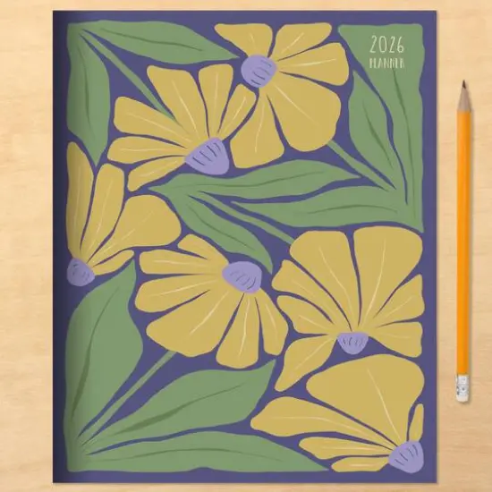 2026 Goldenrod Flowers Medium Monthly Planner {5}