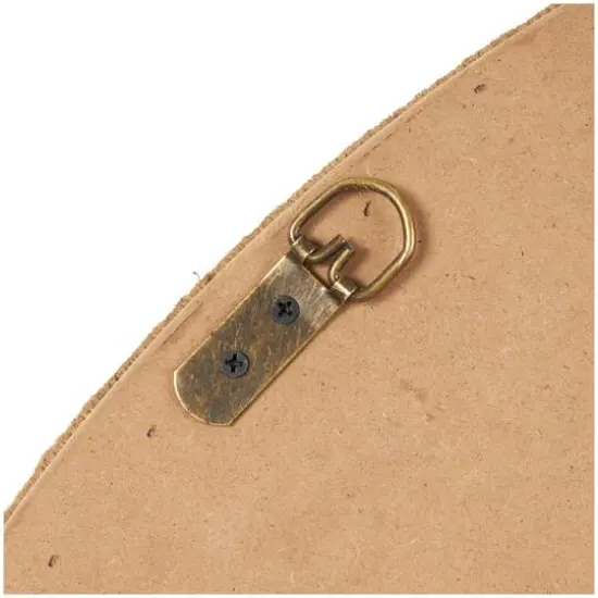 Woven Checkered Rattan Framed Round Wall Mirror {9}