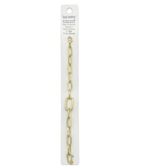 14K Gold Plated Paperclip Bracelet by Bead Landing&trade; {7}