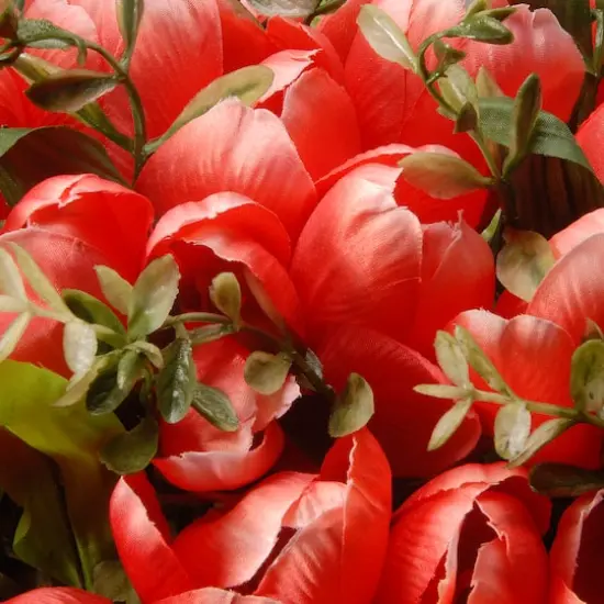 20" Planter with Pink Tulips {4}