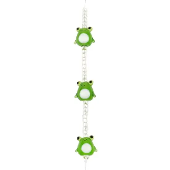 Green Lampwork Glass Frog Beads by Bead Landing&trade; {4}