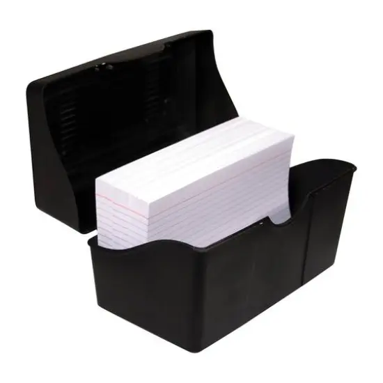Innovative Storage Designs Black Index Card Holder {4}