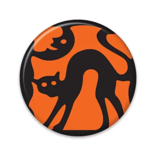 Beistle Vintage Halloween Cat Silhouette Button, 6ct. {1}