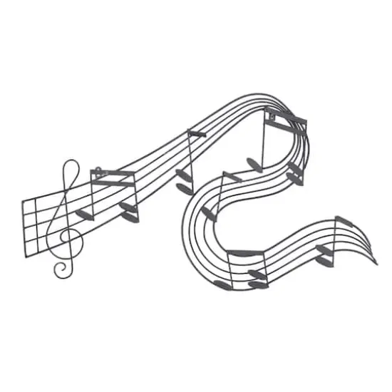 Black Metal Traditional Wall Decor, 33" x 19" {1}