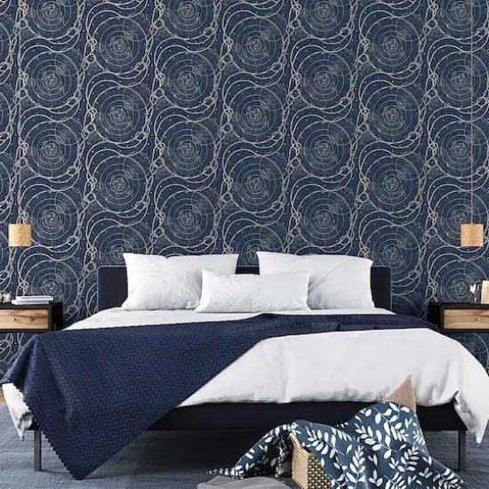 Tommy Bahama&reg; Ropes & Spheres Peel & Stick Wallpaper Indigo {4}