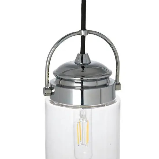 Hello Honey&reg; Robert Stevenson Lighting Shiloh Metal & Glass Ceiling Light Chrome {4}