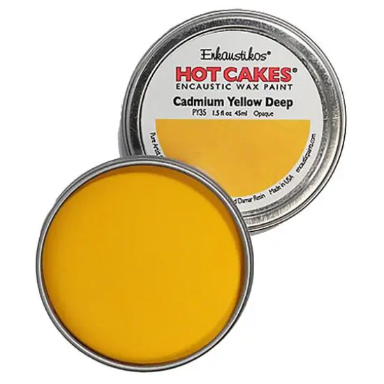 Enkaustikos&reg; Hot Cakes&reg; Encaustic Wax Paint, 1.5oz. Cadmium Yellow Deep {1}