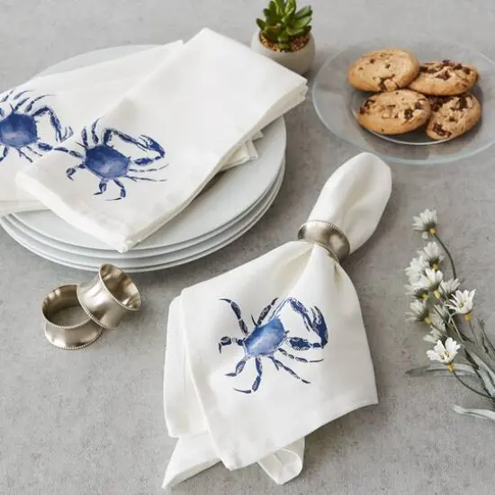 DII&reg; Blue Crab Cloth Dinner Napkins, 6ct. {5}