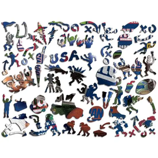 Retro Series Wooden Puzzle New York Giants {4}