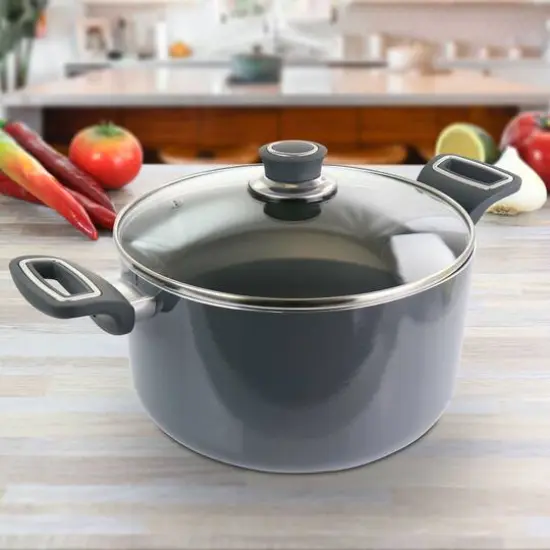 Oster 6qt. Gray Aluminum Dutch Oven {4}