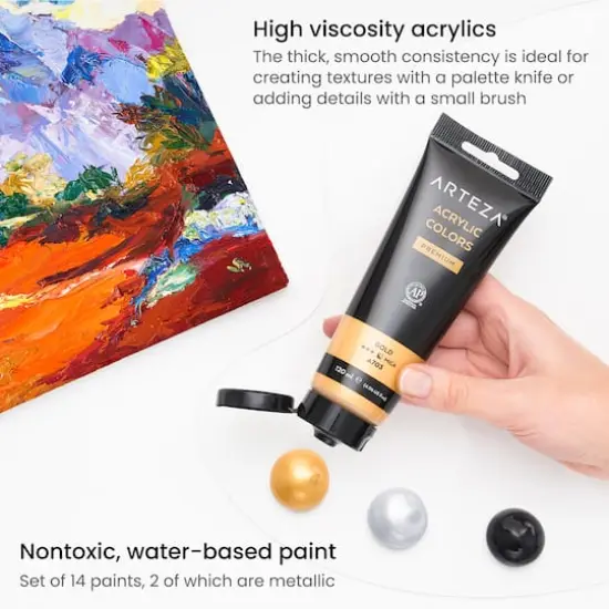 Arteza&reg; 14 Color Acrylic Paint Set {5}
