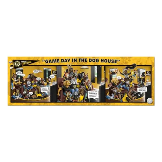 NHL Game Day in the Dog House 1,000 Piece Puzzle Boston Bruins {5}