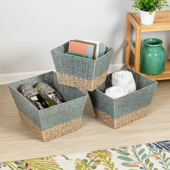 Honey Can Do Seagrass Square Nesting Storage Basket Set {7}