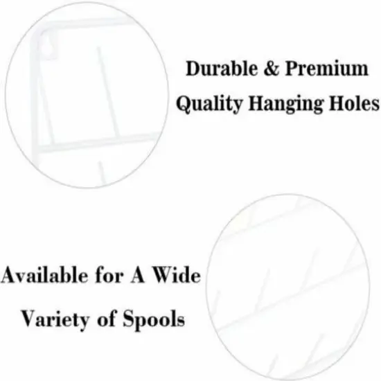 HAITARL&reg; White 32-Spool Wall-Mounted Sewing Thread Rack {4}