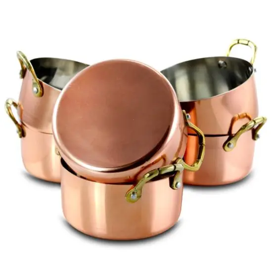 Gibson Home&reg; Rembrandt 4.7'' Copper-Plated Stainless Steel Mini Dutch Oven Set {4}