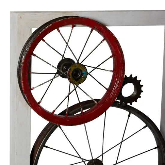 49" White Metal & Wood Rustic Wall D&eacute;cor {5}