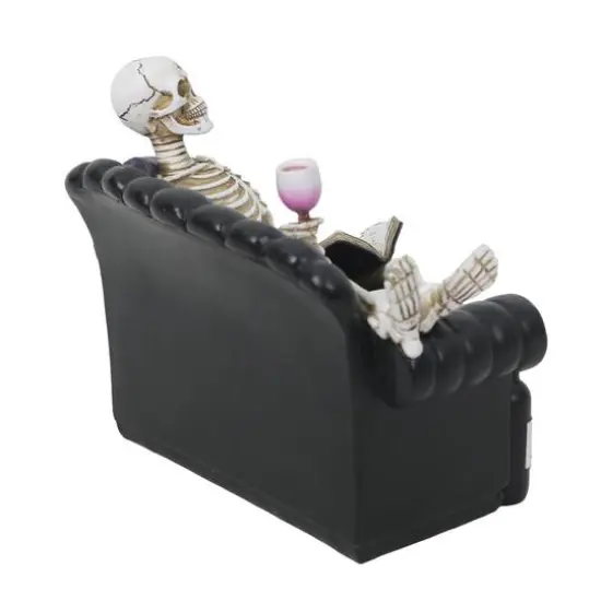 8.75" Skeleton Lounging with Drink Tabletop D&eacute;cor by Ashland&reg; {3}