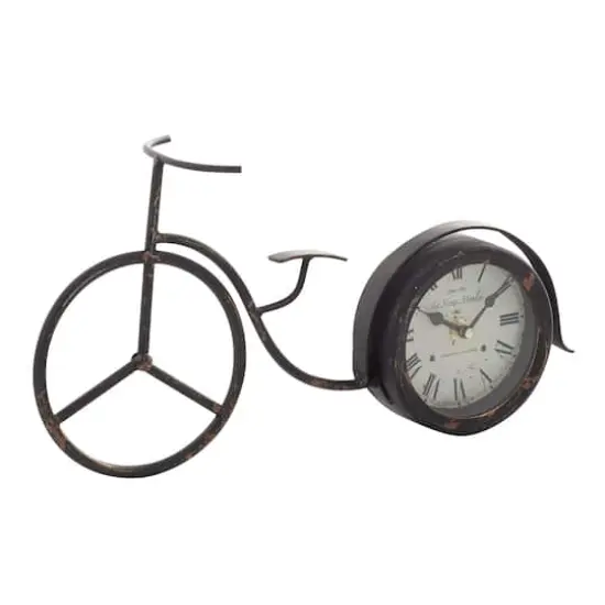 15" Black Metal Farmhouse Bicycle Clock {1}