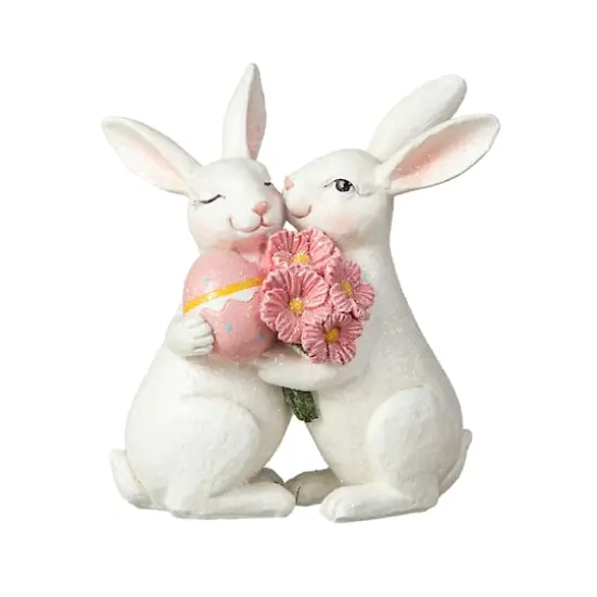 Glitzhome&reg; 7" Easter Loving Bunny Table D&eacute;cor {1}