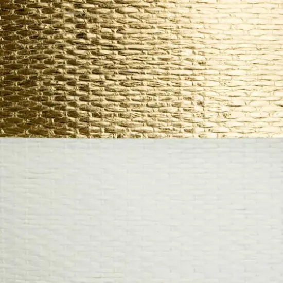 DII&reg; Large Stripe Round Paper Bin Gold Stripe {5}