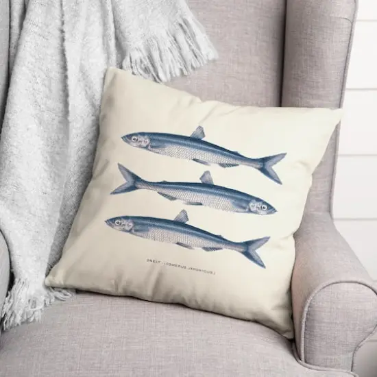 Smelt Fish 18" x 18" Indoor / Outdoor Pillow {3}