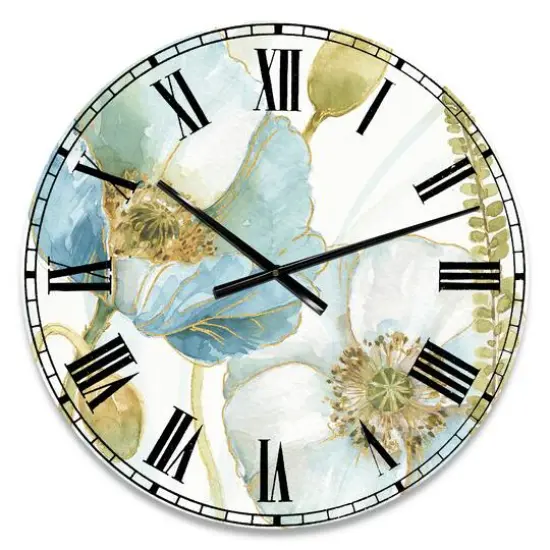 Designart 'My Greenhouse Cottage Flowers Iii Traditional Wall Clock {1}