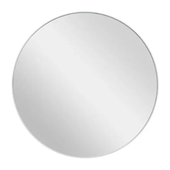 White Contemporary Wall Mirror, 30" x 1" x 30" {1}
