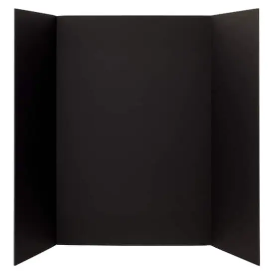 Black 36" x 48" Foam Tri-Fold Display Board {1}