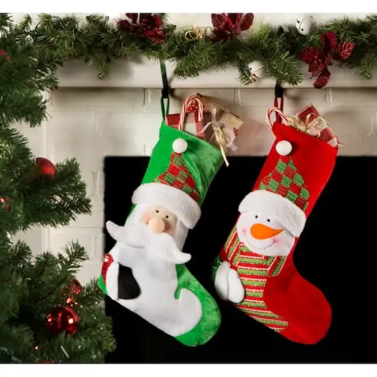 DII&reg; Santa & Snowman Stocking Set {3}