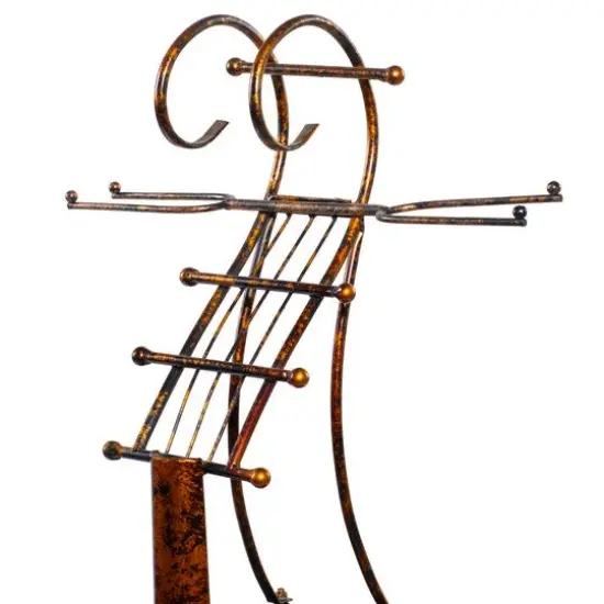 47" Brass Metal Traditional Wine Holder Rack {6}