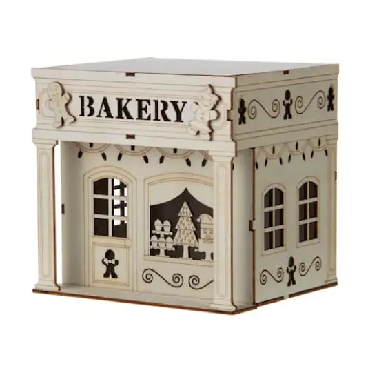5.5" DIY Villages Bakery LED Wood D&eacute;cor by Make Market&reg; {4}