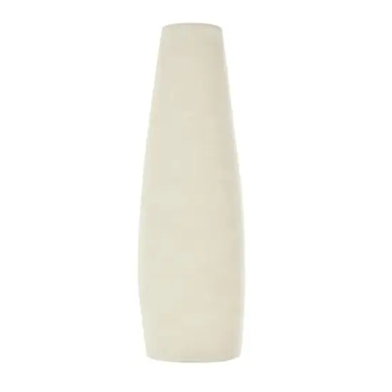 Cream Polystone Vase with Gold Leaf Relief {7}