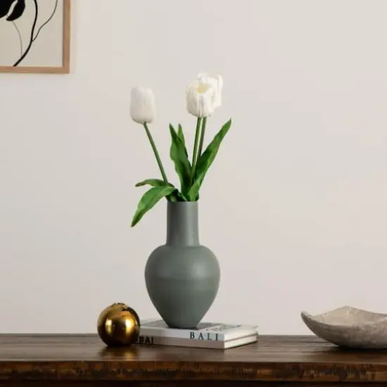 25" White Tulip Flower Stems, 3ct. {3}