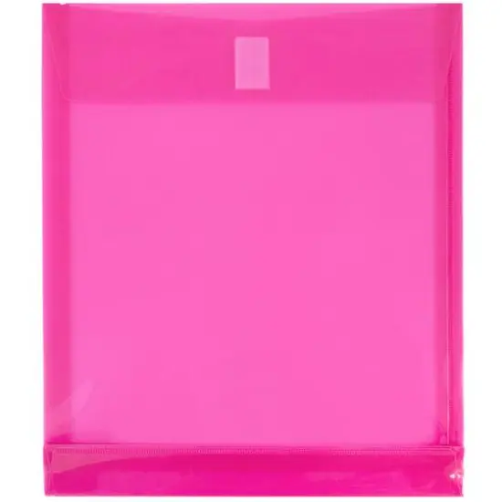 JAM Paper VELCRO&reg; Closure 9.75" x 11.75" Expandable Open End Envelopes, 12ct. Yellow {2}