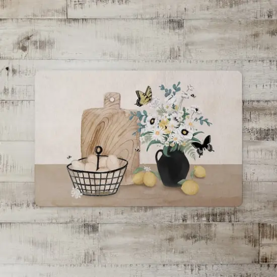 18" x 27" Kitchen Still Life Lemons Floor Mat {3}