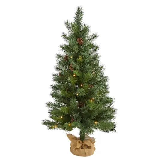 3ft. Pre-Lit Fraser Fir Natural Look Artificial Christmas Tree with Clear LED Light  {1}