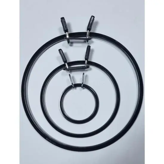 Nurge 8" Spring Metal Embroidery Hoop Deep Black {6}