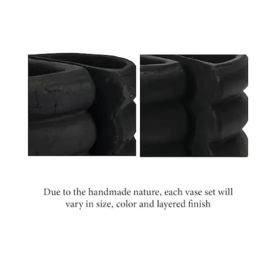 Hello Honey&reg; Terracotta Half Circle Vase Bookends, 2ct. Black {7}