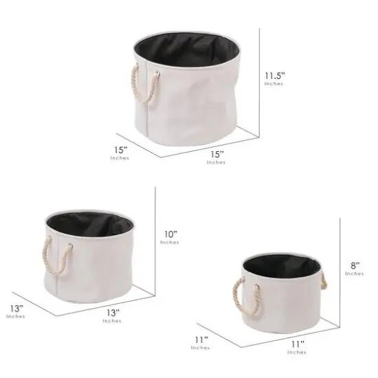 American Art Decor Grand Ole Opry Boot and Cowboy Hat Printed Fabric Basket Set of 3 - 15" x 11.5" {7}