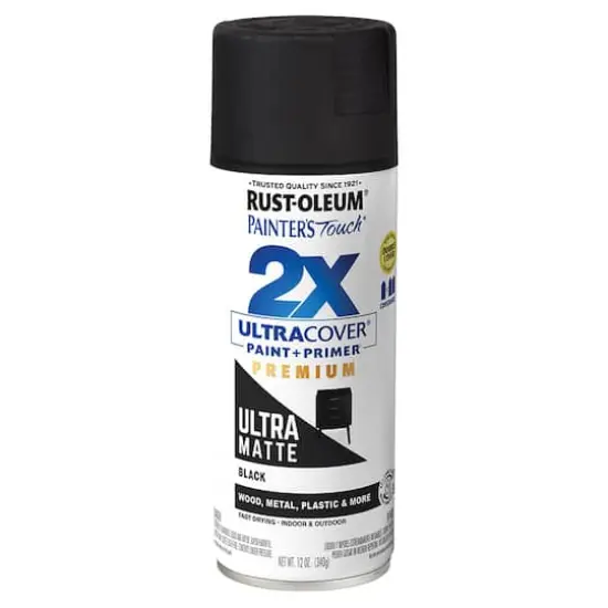 Rust-Oleum® Painter's Touch® 2X Ultra Matte Paint & Primer Spray Black {1}