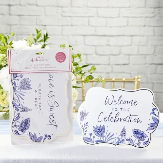 Kate Aspen&reg; Blue Willow D&eacute;cor Sign Kit {3}