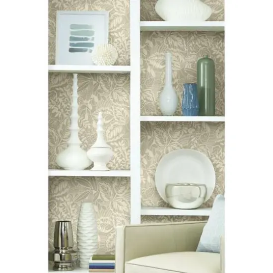 RoomMates Vintage Batik Jungle Peel & Stick Wallpaper Taupe/Beige {7}