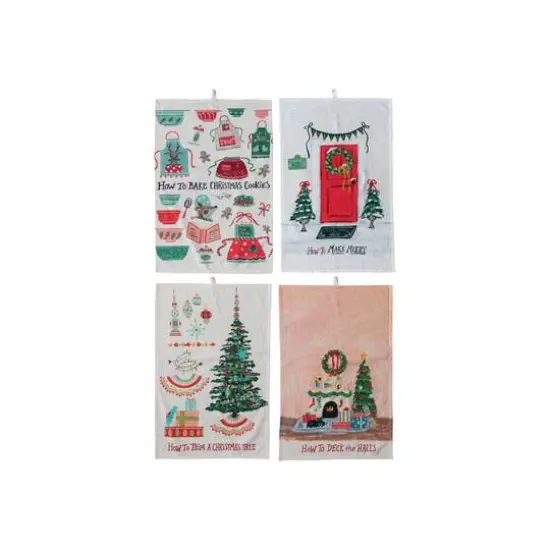 Hello Honey® Holiday How To Cotton Slub Printed Tea Towel Set {1}