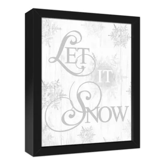 Let It Snowflakes 11x14 Black Framed Canvas {3}