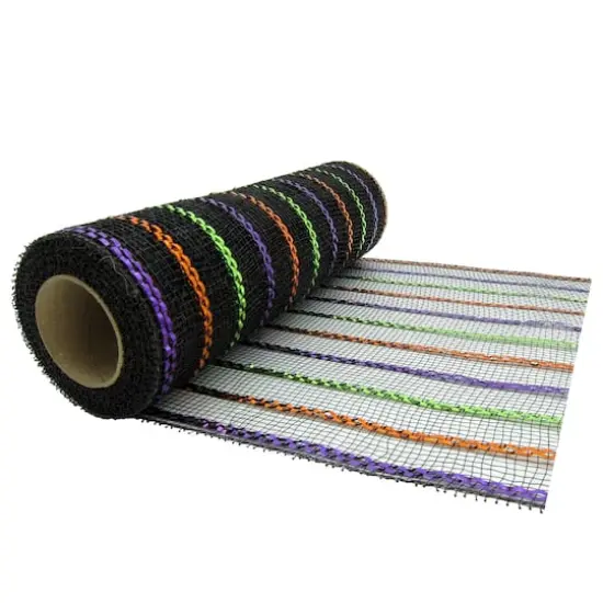 10" x 19ft. Black Striped Mesh by Celebrate It&trade; {4}