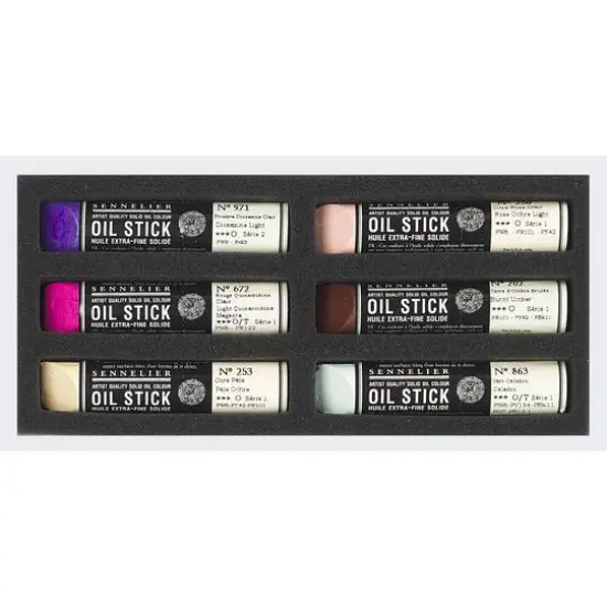 Sennelier Light Tones Portrait 6 Color Oil Stick Mini Cardboard Set {4}