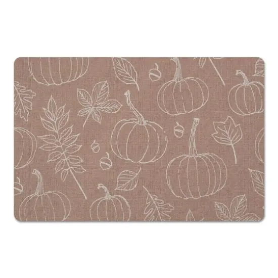Dusty Rose Fall Pattern Floor Mat {1}